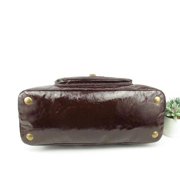 Coach Legacy Francine Chocolate Brown Patent Leather Bag - Picture 6 of 7